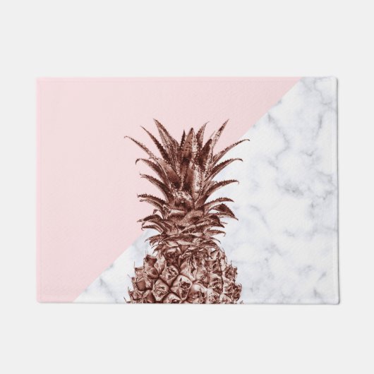 Paillasson Elégant joli rose d'ananas en marbre blanc (Devant)