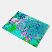 Paillasson Élégant Limelight rose et bleu Hydrangea (Incliné)