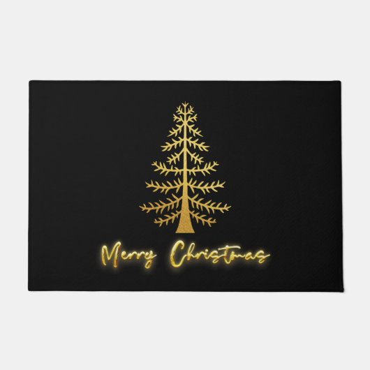 Paillasson Elégant luxe brillant parties scintillant or arbre (Devant)