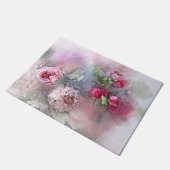 Paillasson Elégant Modèle Aquarelle Roses Fleurs florales (Incliné)