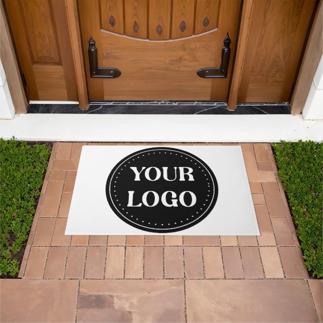 Paillasson élégant, moderne, raffiné et éditable. (De plein air)