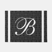 Paillasson Élégant Monogramme gris blanc et noir (Devant)