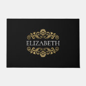 Paillasson Élégant Monogramme noir or (Devant)
