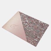 Paillasson Élégant Monogramme Or Rose (Incliné)