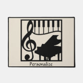 Paillasson Elegant Music Piano Keyboard Clef Note Stylish (Devant)