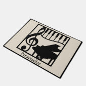 Paillasson Elegant Music Piano Keyboard Clef Note Stylish (Incliné)