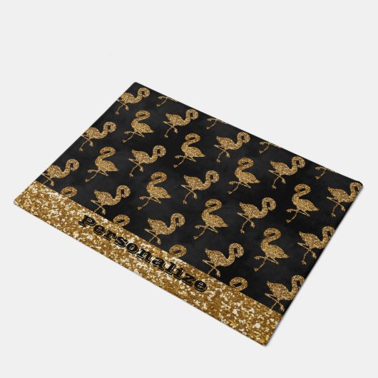 Paillasson Elégant Parties scintillant or Flamingo Pattern Sp (Incliné)