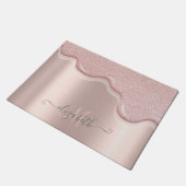 Paillasson Élégant Parties scintillant Rose Gold Drivers Mono (Incliné)