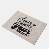 Paillasson Elegant Please Remove Shoes Wood Texture (Incliné)