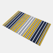 Paillasson Elégant, rayures, bleu marine, jaune moutarde, bla (Incliné)
