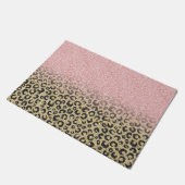 Paillasson Élégant Rose Parties scintillant or Empreinte de l (Incliné)