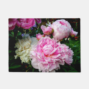 Paillasson Elégant rose peony blanc floral jardin photo