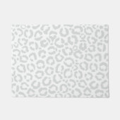 Paillasson Elegant White Gray Leopard Cheetah Animal Print (Devant)