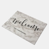 Paillasson Elégante calligraphie moderne accueil en marbre bl (Incliné)