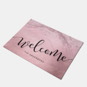 Paillasson Elégante calligraphie rose rose rose or parties sc (Incliné)