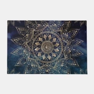Paillasson Elégante conception de la galaxie bleue Mandala Go