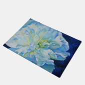 Paillasson Elégante couleur bleue turquoise florale (Incliné)