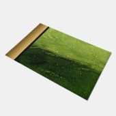 Paillasson Élégante Motif moderne chic vert et or marbre (Incliné)