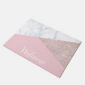 Paillasson Élégante parties scintillant d'or rose à poutres b (Incliné)