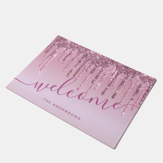 Paillasson Elégante parties scintillant élégante en or rose r (Incliné)