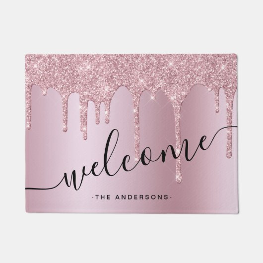 Paillasson Elégante parties scintillant élégante en or rose r (Devant)