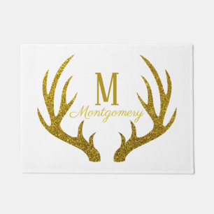Paillasson Elégante Parties scintillant Gold Faux Cerfs Antle