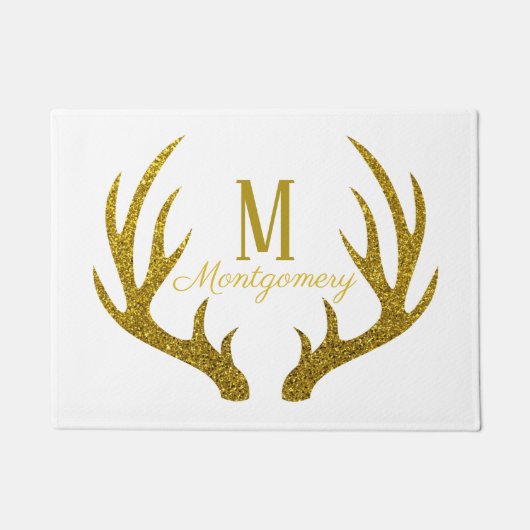 Paillasson Elégante Parties scintillant Gold Faux Cerfs Antle (Devant)