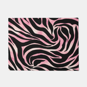 Paillasson Elégante Parties scintillant Rose or Zebra Black P