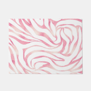 Paillasson Elégante Parties scintillant Rose or Zebra White P
