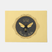 Paillasson Elégante Reine d'Abeille gris or jaune (Devant)