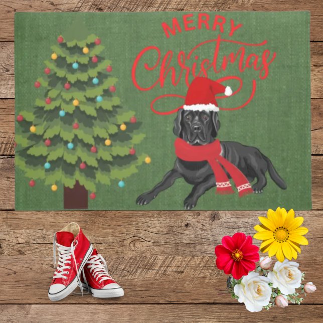 Paillasson Elégantes couleurs pratiques belle labrador noire (Créateur téléchargé)