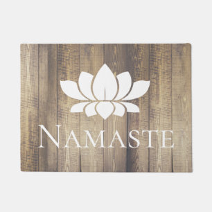 Paillasson Élégantes planches en bois Namaste White Lotus