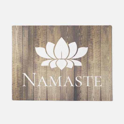 Paillasson Élégantes planches en bois Namaste White Lotus (Devant)