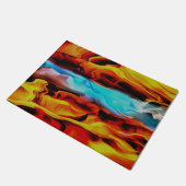 Paillasson Eléments Chauds Et Froids Acrylique Verser Abstrai (Incliné)