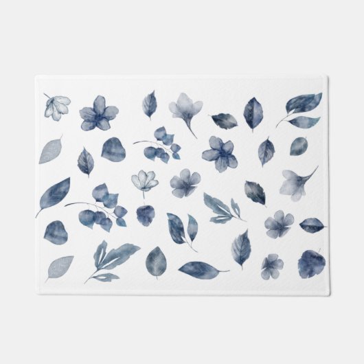 Paillasson Éléments d'aquarelle peints à la main dans les cou (Devant)