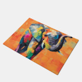 Paillasson Eléphant arc-en-ciel Abstrait (Incliné)