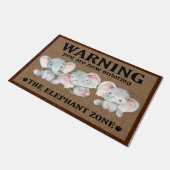 Paillasson Elephant Doormat, Elephant Lovers Welcome Mat Gift (Incliné)