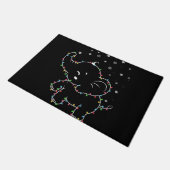 Paillasson éléphant mignon avec lignes led joyeux noël costu (Incliné)