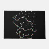 Paillasson éléphant mignon avec lignes led joyeux noël costu (Devant)
