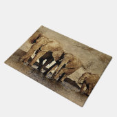 Paillasson Eléphants - Beauté et dignité (Incliné)