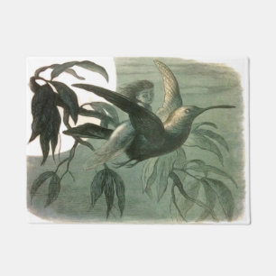 Paillasson Elf Fairies Elves Lune Scène nocturne Oiseau Volan