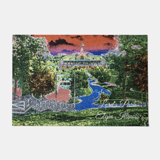 PAILLASSON ELGIN ILLINOIS LORDS PARK PAVILION 1920'S ART VIEW (Devant)