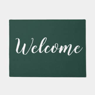 Paillasson Emerald Green & White Modern Outdoor Welcome