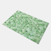 Paillasson Émeraude Pâle et Patchwork Pavé Pistache (Incliné)