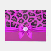 Paillasson Empreinte de léopard de fourrure violet (Devant)