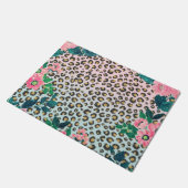 Paillasson Empreinte de léopard de Parties scintillant floral (Incliné)