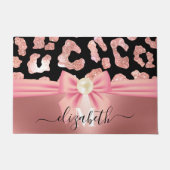 Paillasson Empreinte de léopard et Bow (Devant)