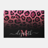 Paillasson Empreinte de léopard Parties scintillant rose (Devant)