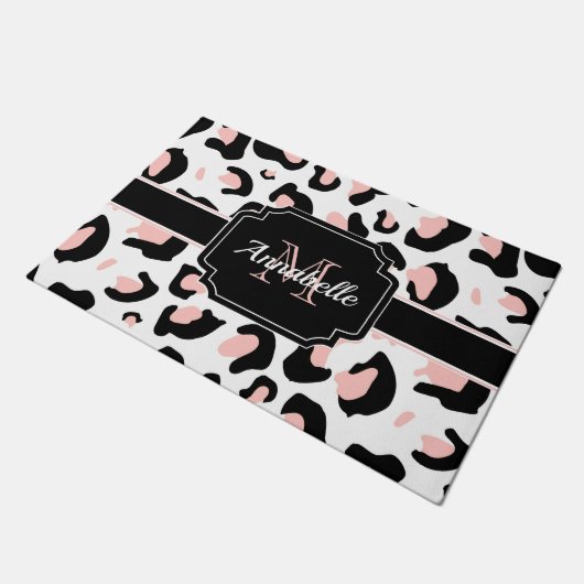 Paillasson Empreinte de léopard rose (Incliné)