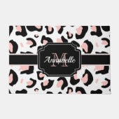 Paillasson Empreinte de léopard rose (Devant)